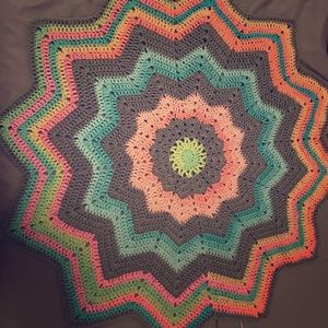 Crochet lap blanket
